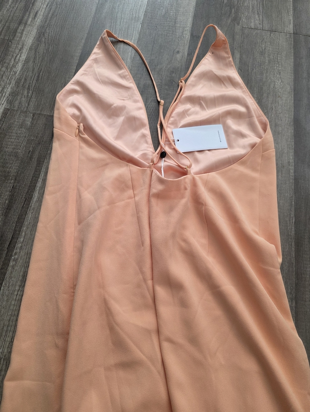 Nwt LOVERS + FRIENDS REVOLVE BOHO Sleeveless V-Neck Midi Dress Peach Wedding Y2k - Picture 10 of 15